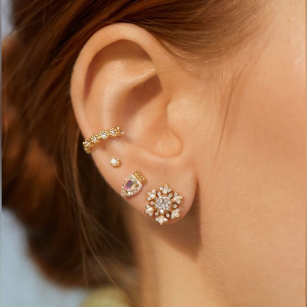 Baublebar Snow Much Fun Gold Snowflake Stud Earrings